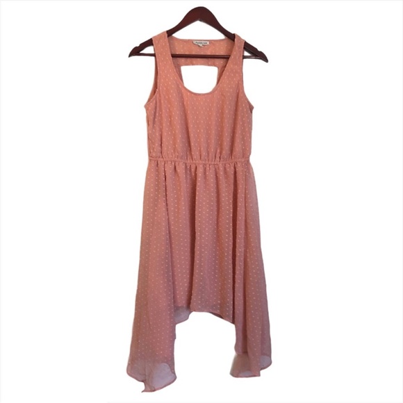 Charlotte Russe Pink Peach Polka Dot Dress - Picture 5 of 13